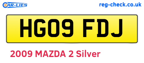 HG09FDJ are the vehicle registration plates.