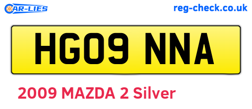 HG09NNA are the vehicle registration plates.