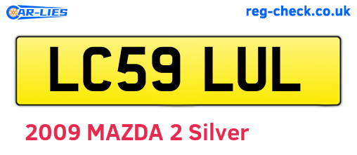 LC59LUL are the vehicle registration plates.