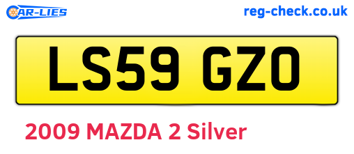 LS59GZO are the vehicle registration plates.