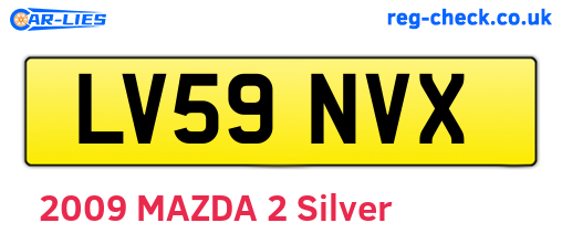 LV59NVX are the vehicle registration plates.