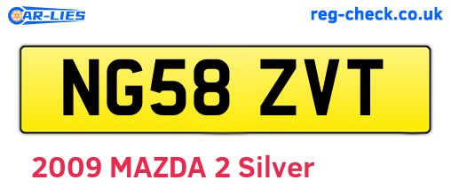 NG58ZVT are the vehicle registration plates.
