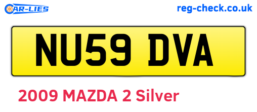 NU59DVA are the vehicle registration plates.