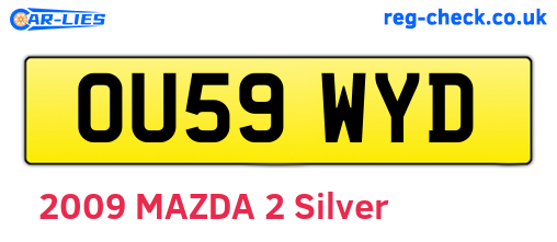 OU59WYD are the vehicle registration plates.