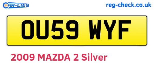 OU59WYF are the vehicle registration plates.