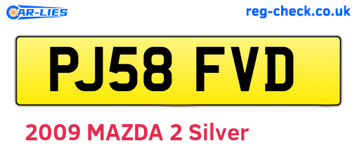 PJ58FVD are the vehicle registration plates.