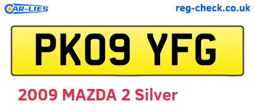 PK09YFG are the vehicle registration plates.