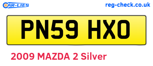PN59HXO are the vehicle registration plates.
