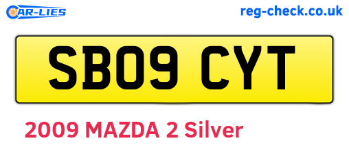 SB09CYT are the vehicle registration plates.