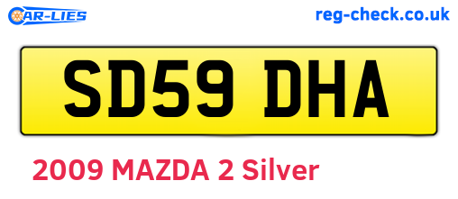 SD59DHA are the vehicle registration plates.