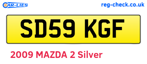 SD59KGF are the vehicle registration plates.