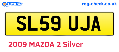 SL59UJA are the vehicle registration plates.