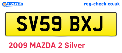 SV59BXJ are the vehicle registration plates.