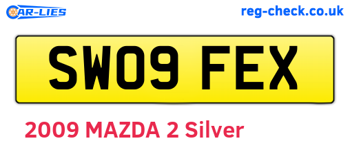 SW09FEX are the vehicle registration plates.