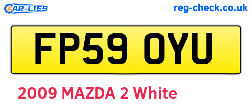 FP59OYU are the vehicle registration plates.