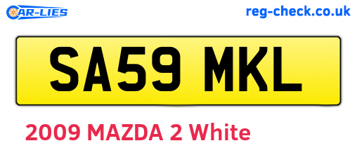 SA59MKL are the vehicle registration plates.