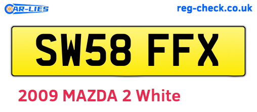 SW58FFX are the vehicle registration plates.