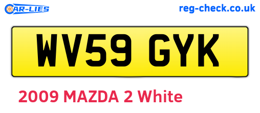 WV59GYK are the vehicle registration plates.