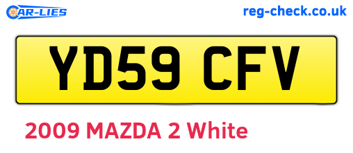 YD59CFV are the vehicle registration plates.