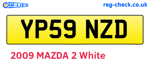 YP59NZD are the vehicle registration plates.