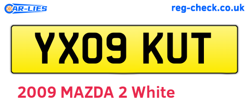 YX09KUT are the vehicle registration plates.
