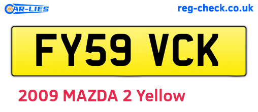 FY59VCK are the vehicle registration plates.