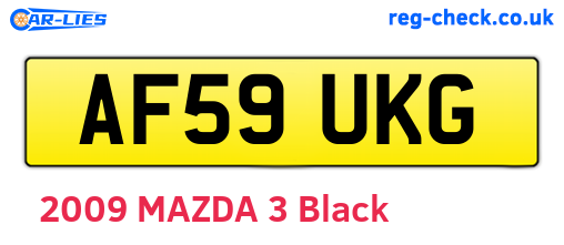 AF59UKG are the vehicle registration plates.