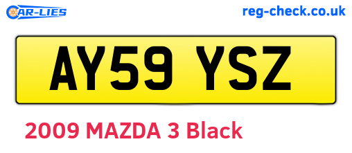 AY59YSZ are the vehicle registration plates.
