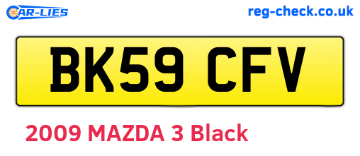 BK59CFV are the vehicle registration plates.