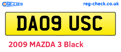 DA09USC are the vehicle registration plates.