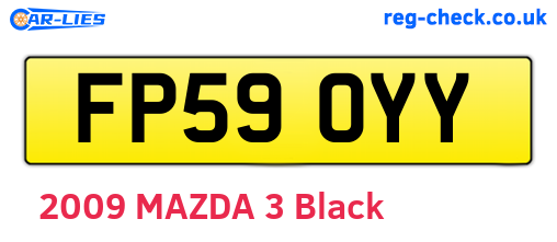 FP59OYY are the vehicle registration plates.