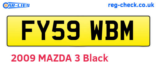 FY59WBM are the vehicle registration plates.
