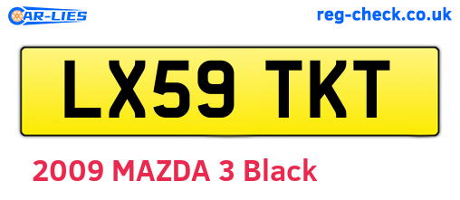 LX59TKT are the vehicle registration plates.