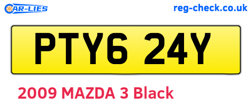 PTY624Y are the vehicle registration plates.