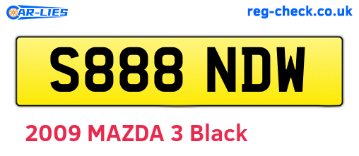 S888NDW are the vehicle registration plates.