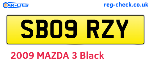 SB09RZY are the vehicle registration plates.