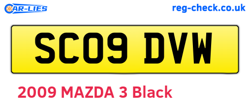 SC09DVW are the vehicle registration plates.