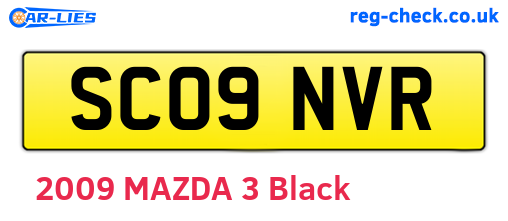SC09NVR are the vehicle registration plates.