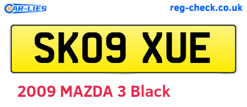 SK09XUE are the vehicle registration plates.
