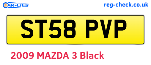 ST58PVP are the vehicle registration plates.