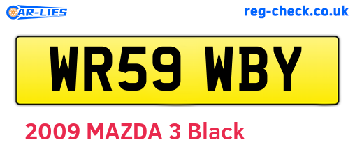 WR59WBY are the vehicle registration plates.
