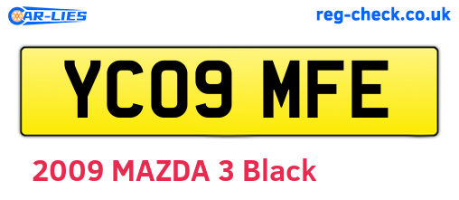 YC09MFE are the vehicle registration plates.