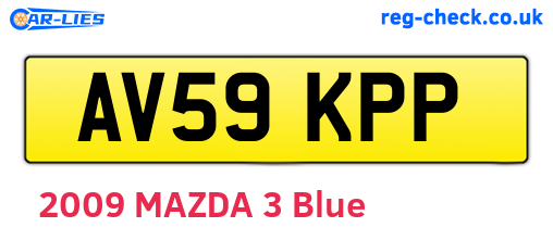 AV59KPP are the vehicle registration plates.