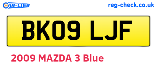 BK09LJF are the vehicle registration plates.