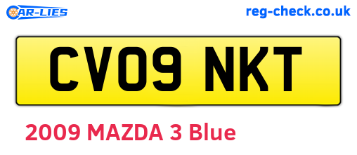 CV09NKT are the vehicle registration plates.
