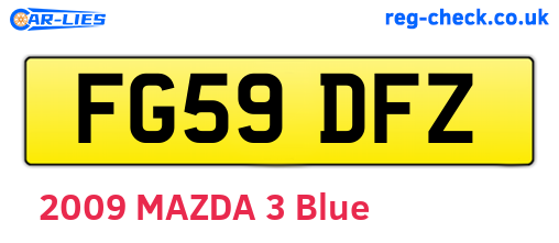 FG59DFZ are the vehicle registration plates.