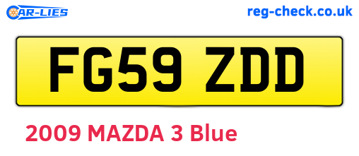 FG59ZDD are the vehicle registration plates.