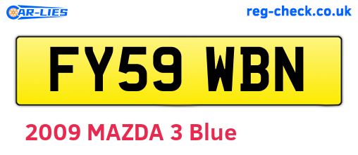 FY59WBN are the vehicle registration plates.