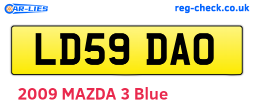 LD59DAO are the vehicle registration plates.