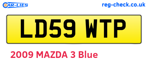 LD59WTP are the vehicle registration plates.